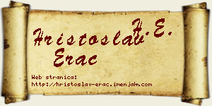 Hristoslav Erac vizit kartica